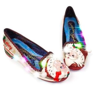Irregular Choice The Clauses Light Up Ballerina Flat Skimmers